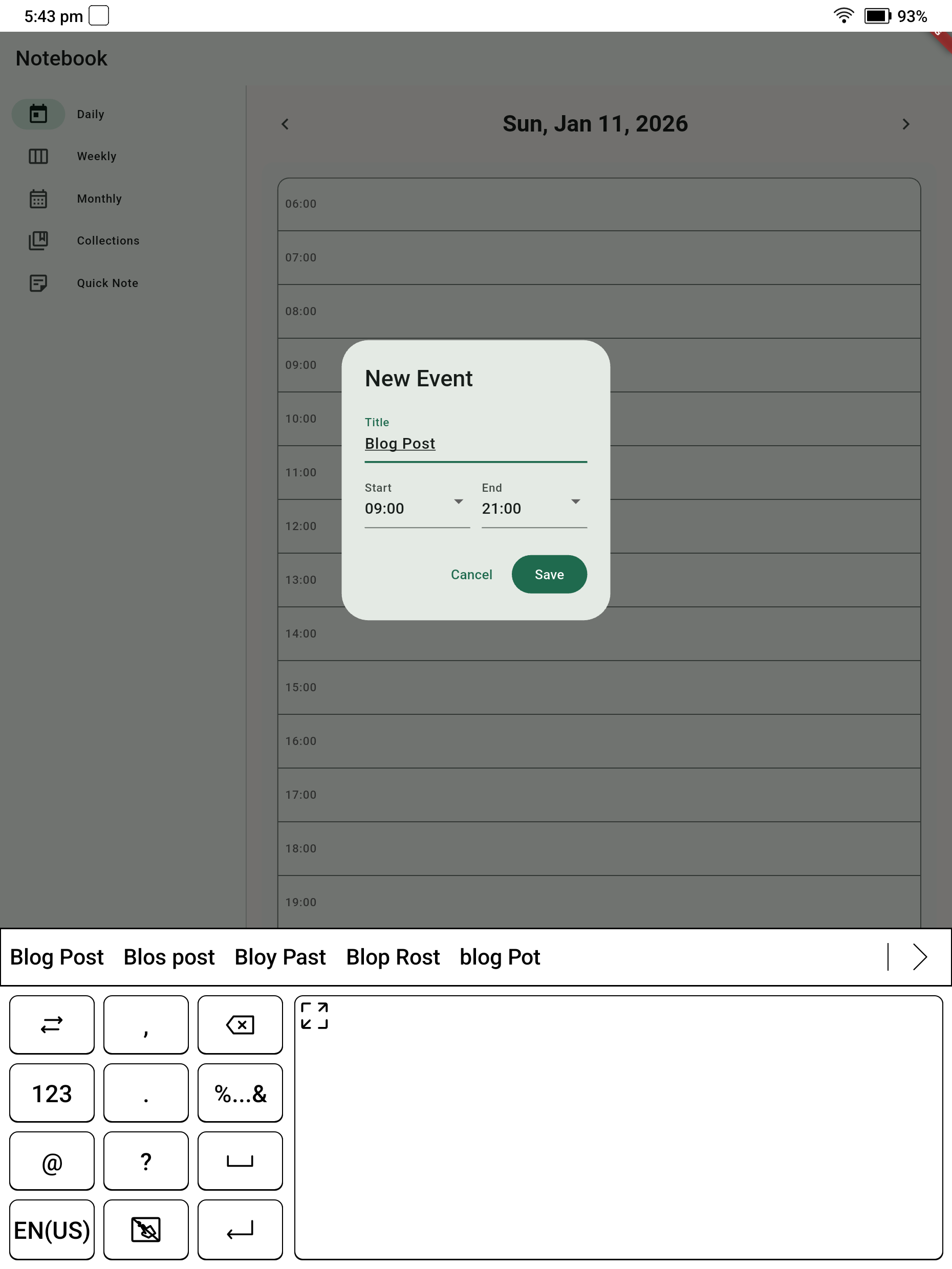 Creating a new activity